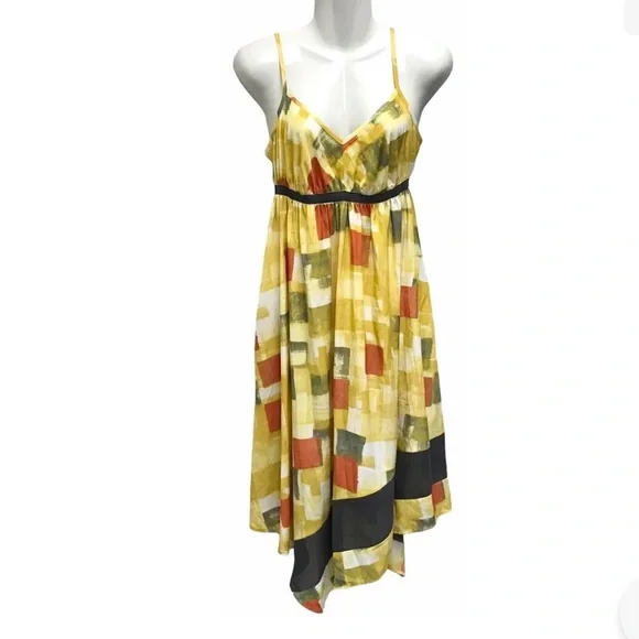 Simply Vera Vera Wang | Dresses | Simply Vera Vera Wang Yellow Empire Waist Asymmetrical  Dress M | Poshmark